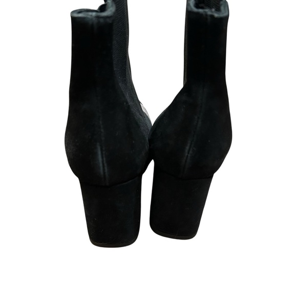 Pedro Anton black suede half and half sock ankle boots size 39 US 8-8.5 chunky - Picture 6 of 6